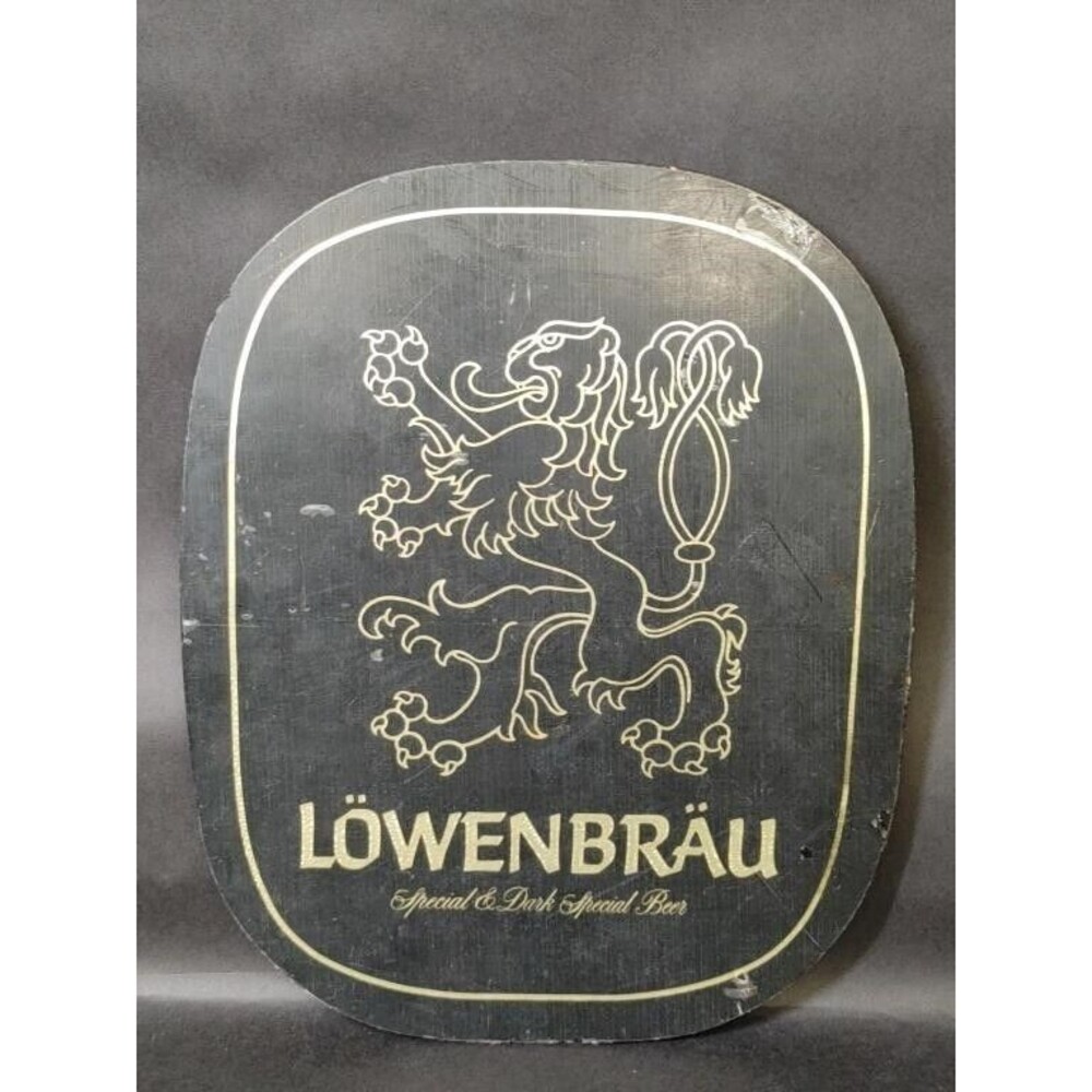 Vintage LOWENBRAU BEER Sign Bar Advertisement Special Dark Miller Brewing Brewer